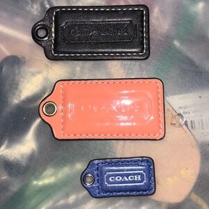 THREE Coach Hangtag/Bag Charm/Keychain/Bag Tag